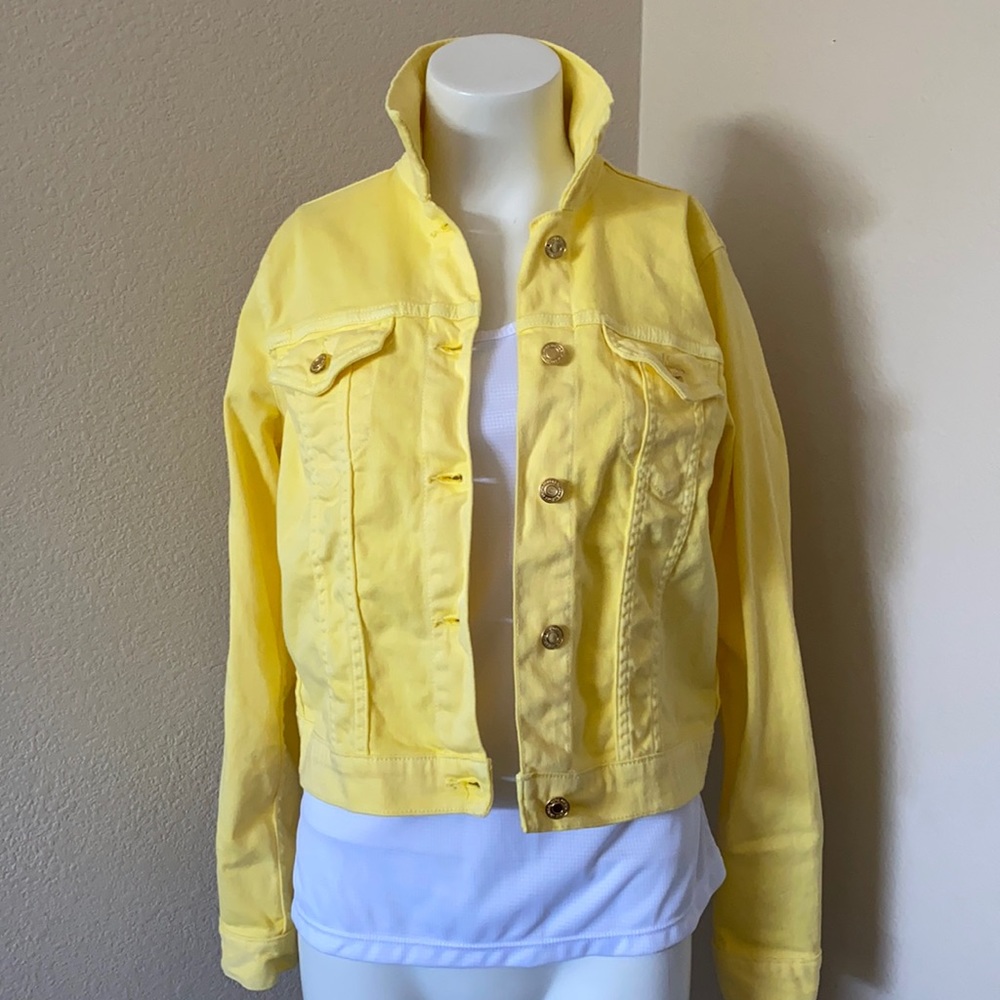 Yellow denim jacket